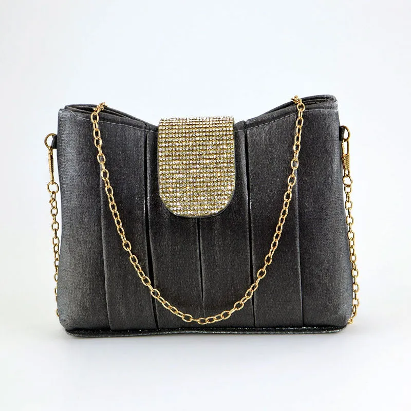 Diamond Flap Clutch Cross Body Long Chain Handbags