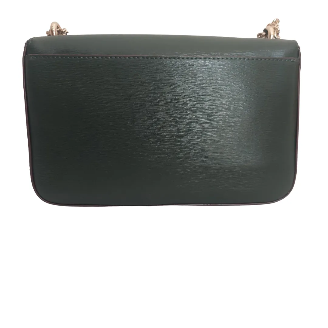 DKNY Emerald Green SINA Leatherette Flap Bag | Brand new |