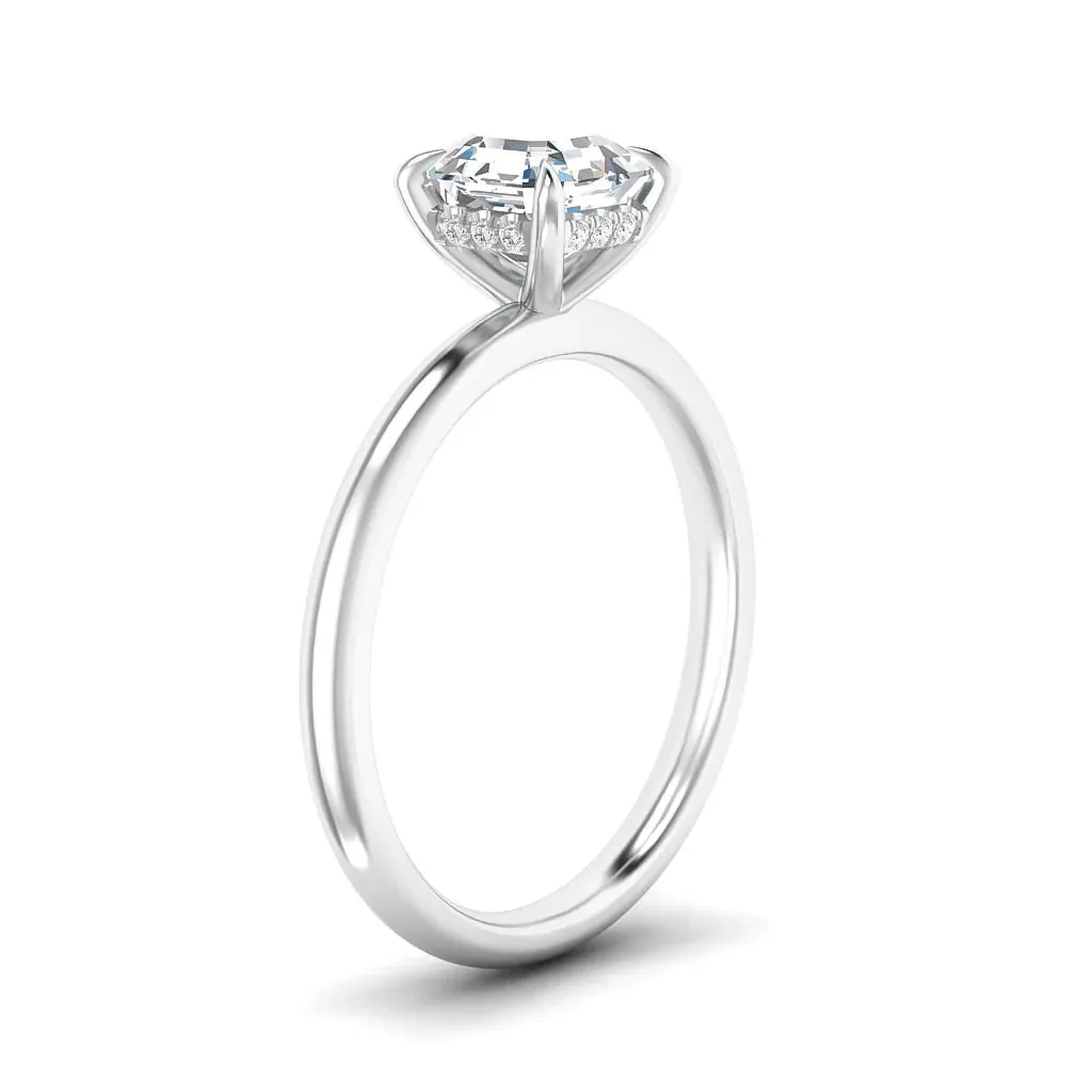 Elaine  - 18ct White Gold - Asscher