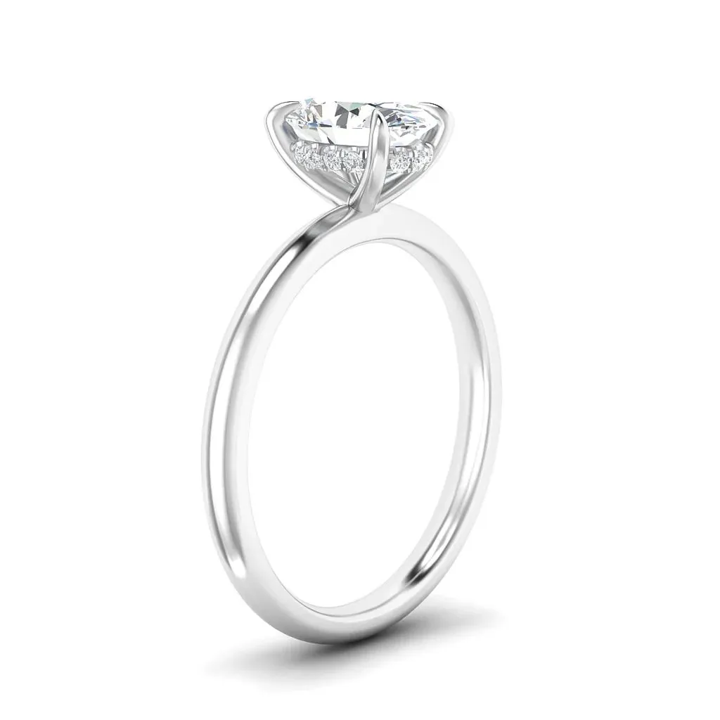 Elaine  - 18ct White Gold - Oval