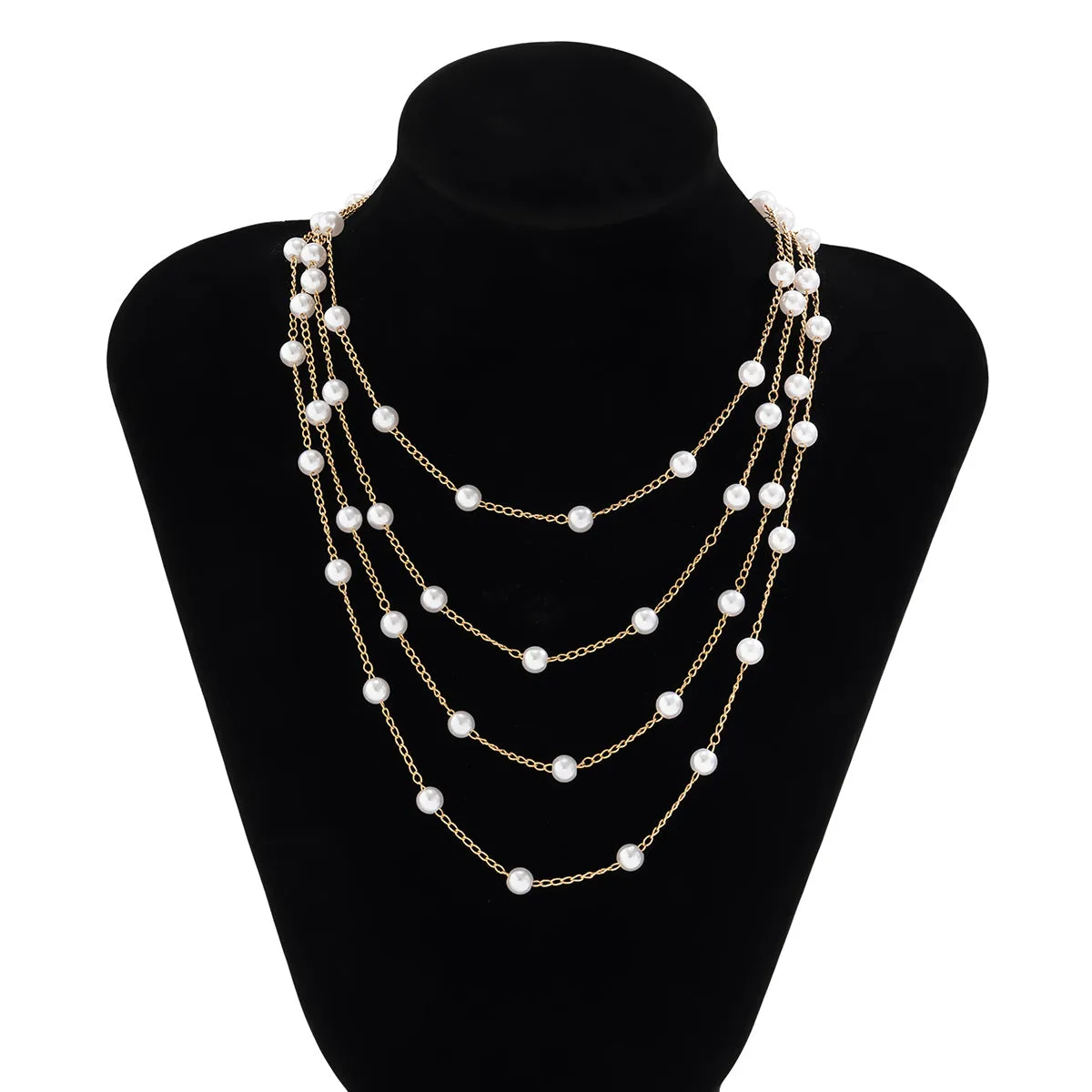 Elegant Multilayer Faux Pearl Necklace for Women - Perfect for Parties and Gifts