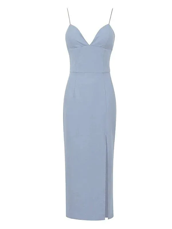 Elegant Spaghetti Strap Midi Dress for Women - Perfect for Summer and Spring Events