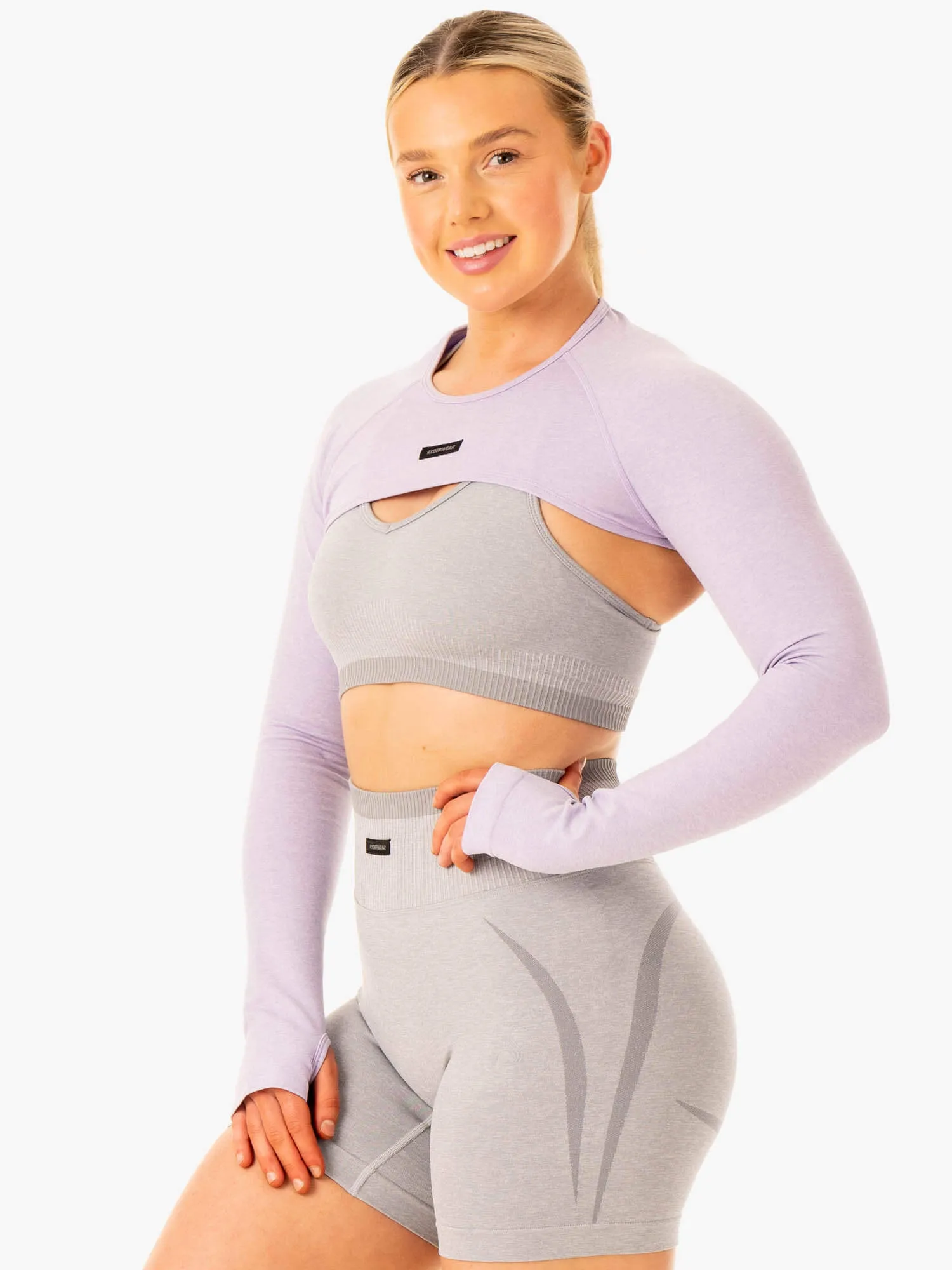 Excel Seamless Super Crop - Lavender Marl