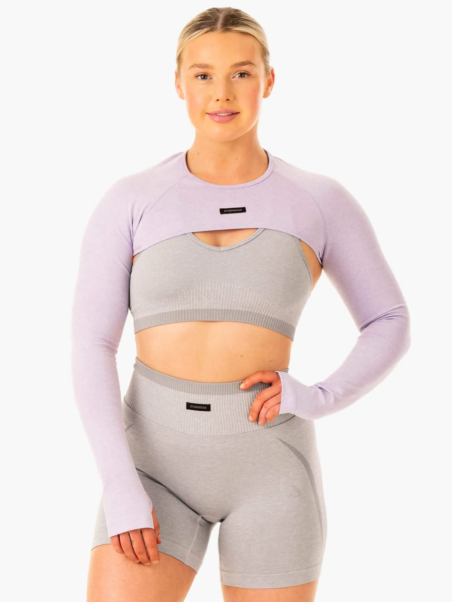 Excel Seamless Super Crop - Lavender Marl