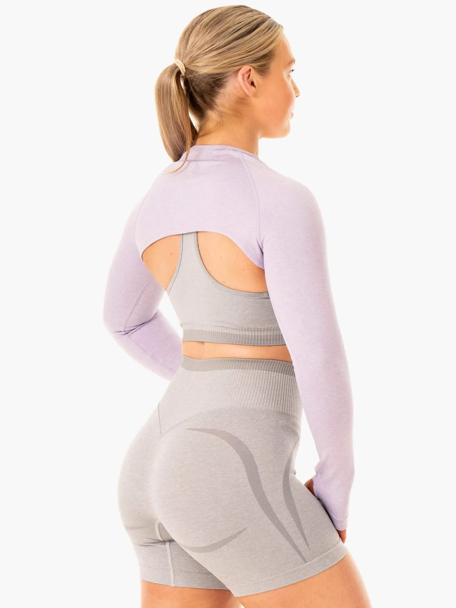 Excel Seamless Super Crop - Lavender Marl