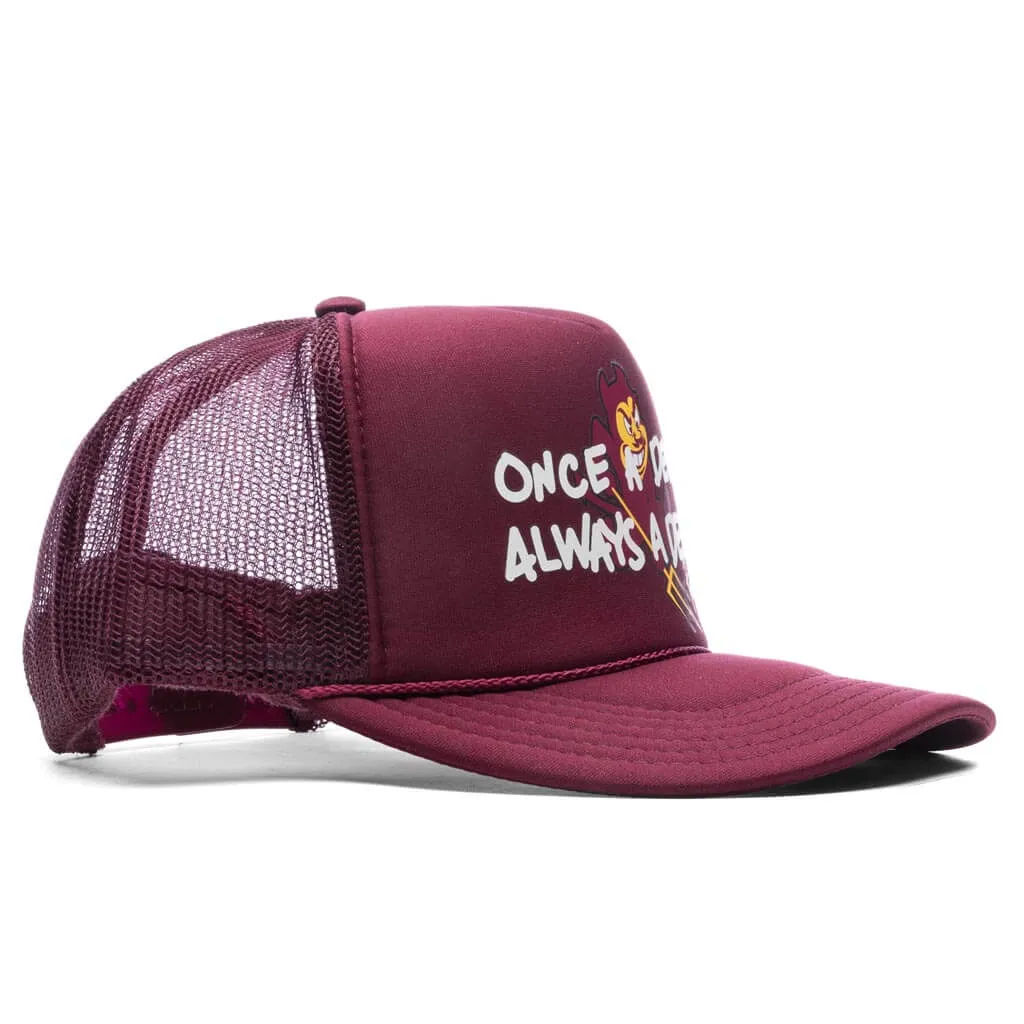 Feature x ASU Once a Devil Trucker Hat - Maroon