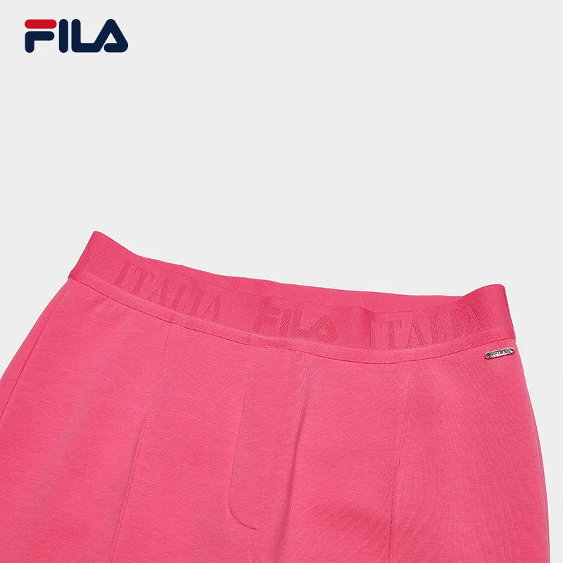 FILA CORE WHITE LINE FILA EMERALD Women's Knit Pants in Pink