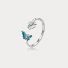 Flower Butterfly Ring