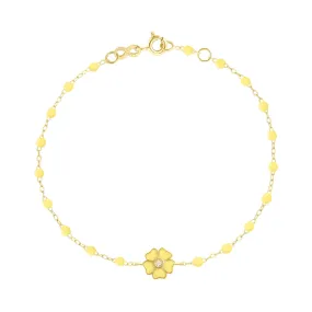 Flower Classic Gigi Mimosa diamond bracelet, Yellow Gold, 6.7"