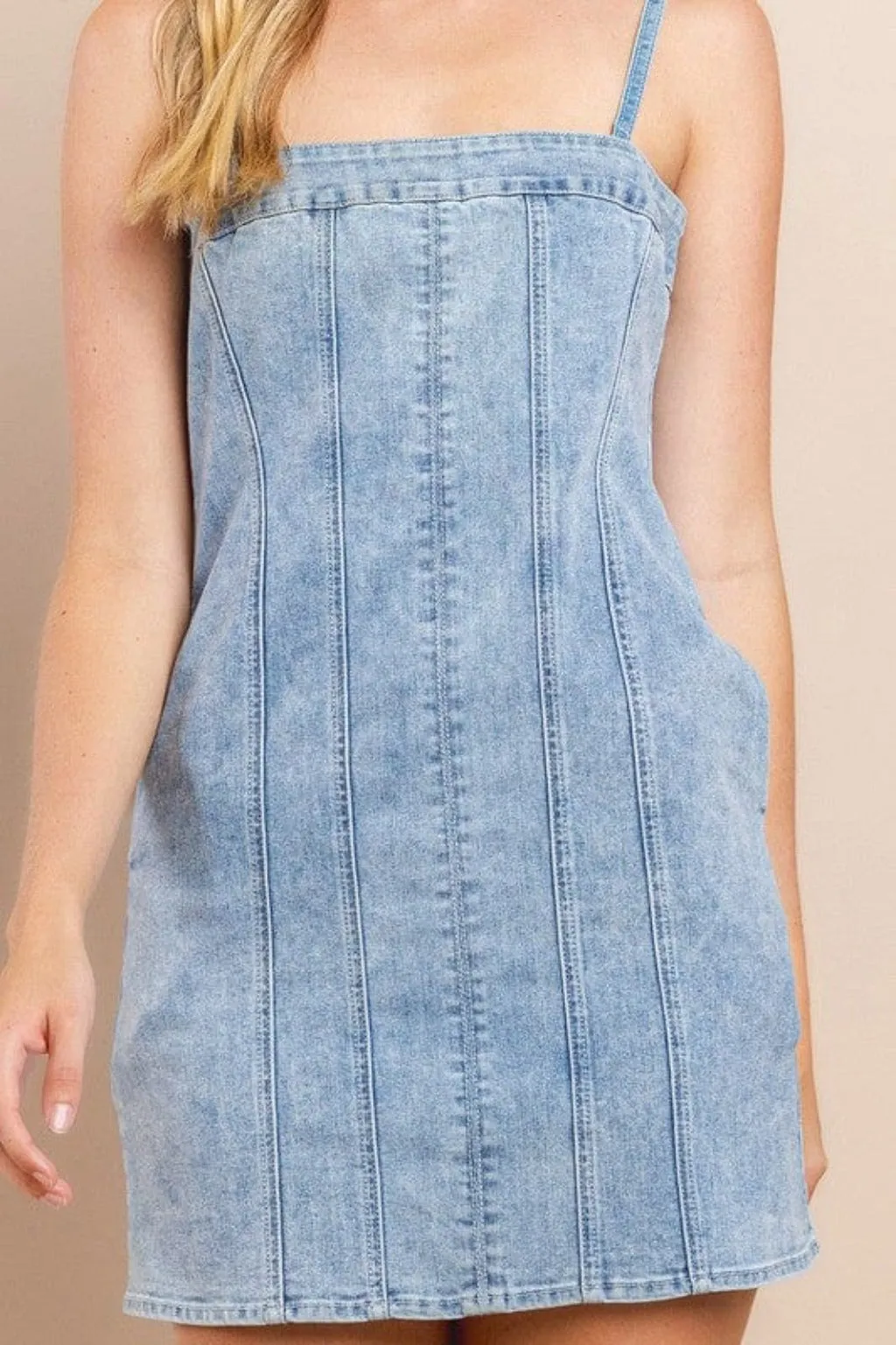 Frost Queen Denim Mini Dress