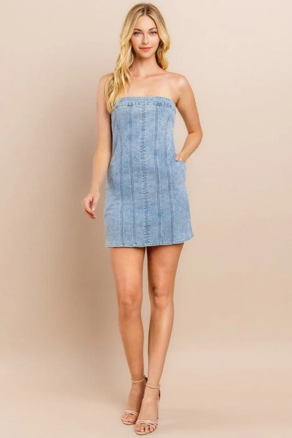 Frost Queen Denim Mini Dress