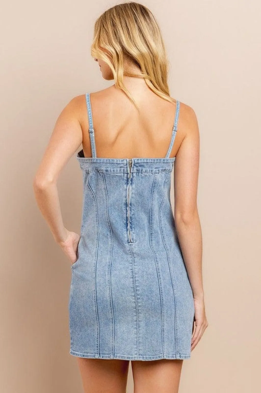 Frost Queen Denim Mini Dress