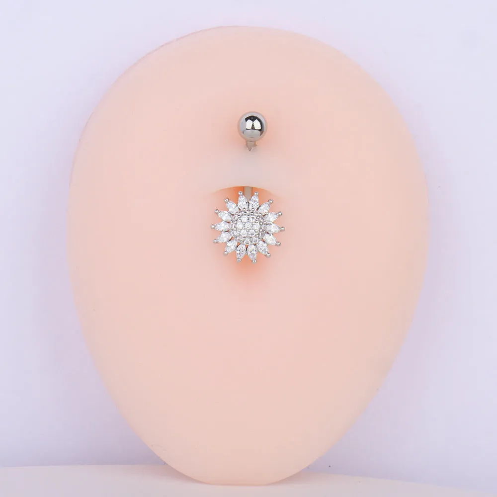 Gorgeous Flower Belly Ring