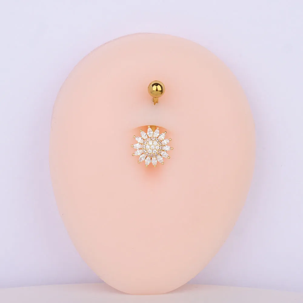 Gorgeous Flower Belly Ring