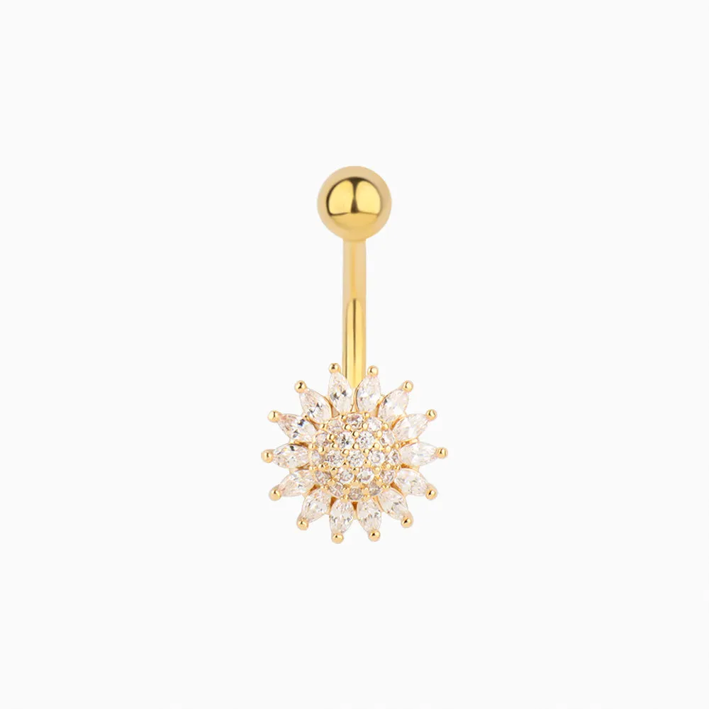 Gorgeous Flower Belly Ring