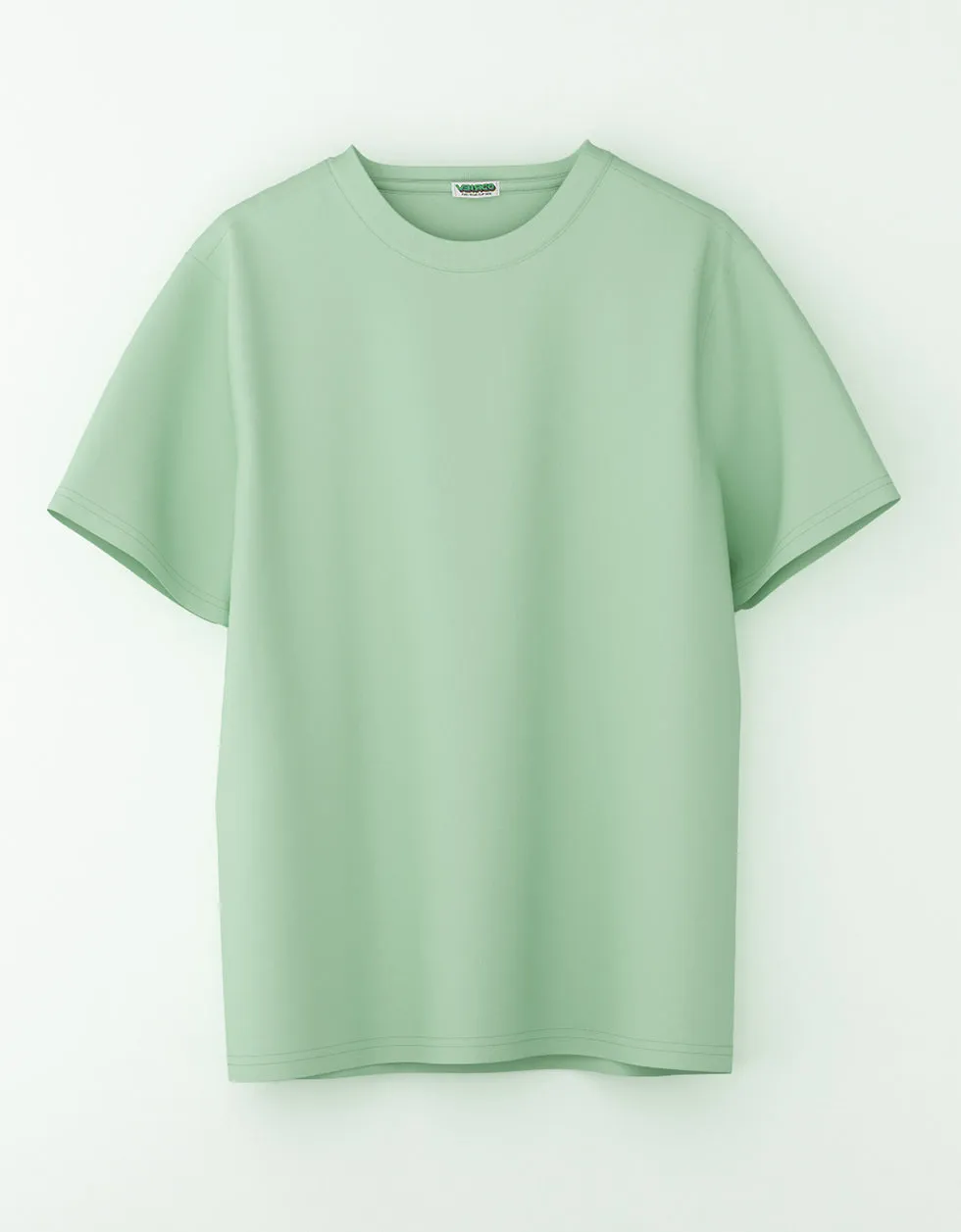 Green Solid Oversized Tshirt