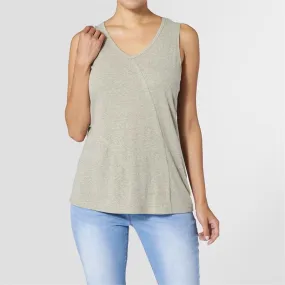 Haiden V-Neck Tank in Olive