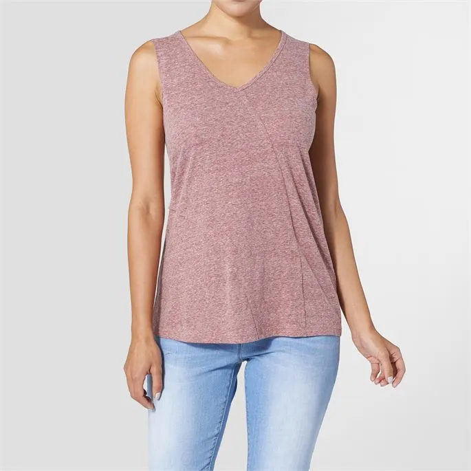 Haiden V-Neck Tank in Pink