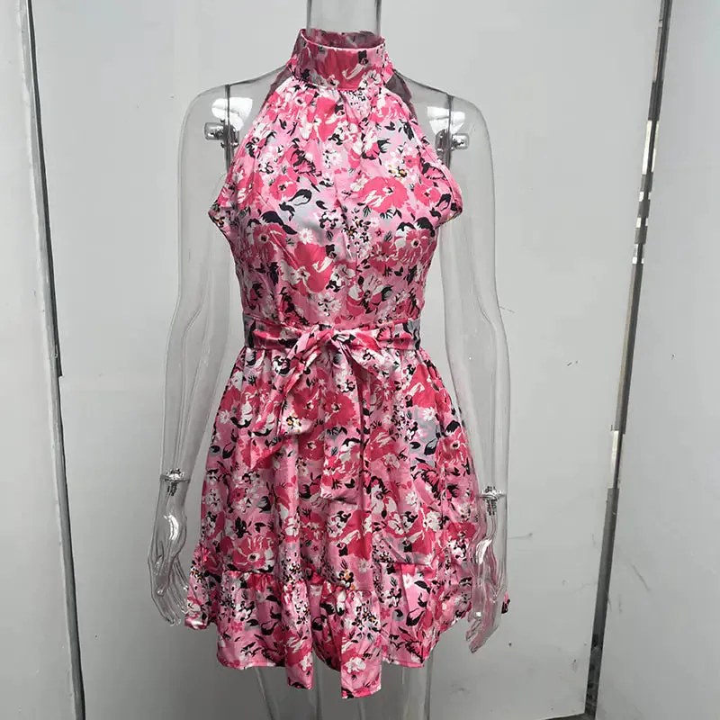 Inna Floral Halterneck Summer Dress