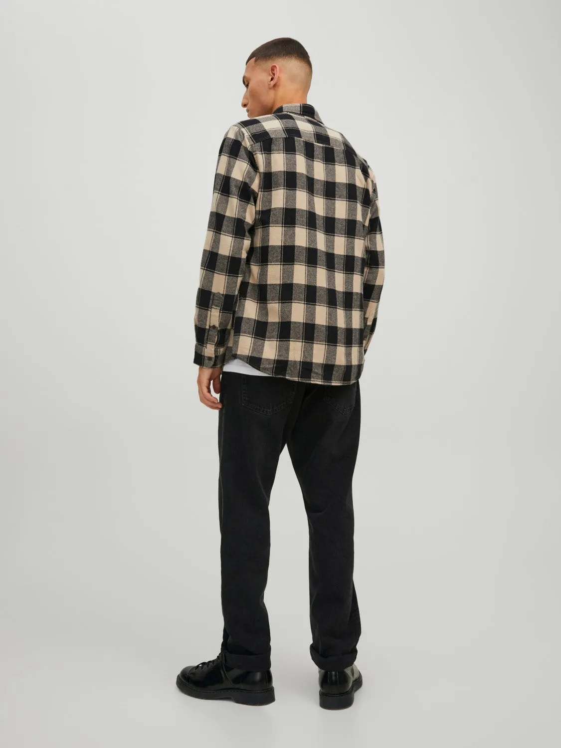 Jack & Jones Mens Shirt 'JJ Plain' Autumn Buffalo Check