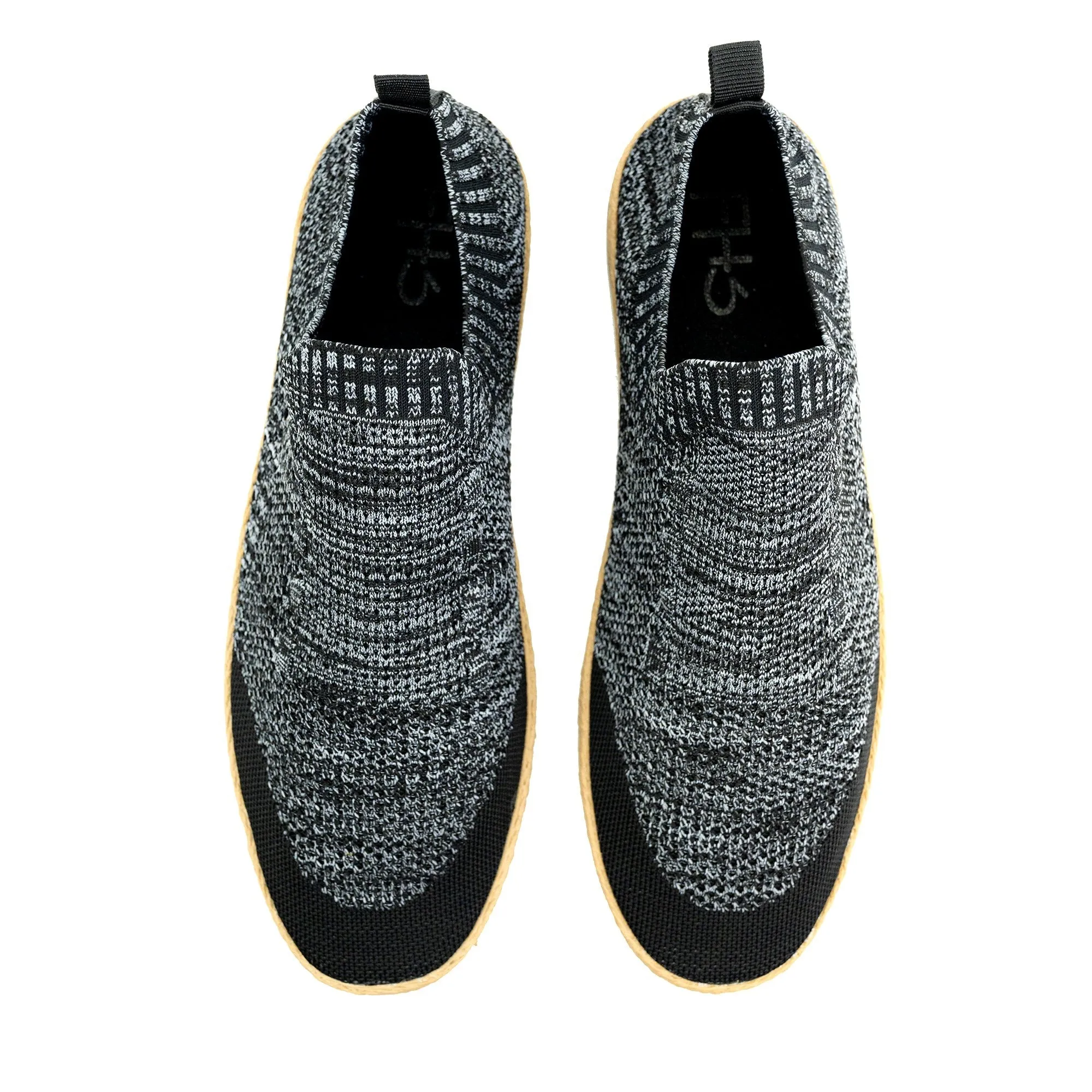 Laceless Knitted Sneakers-Black