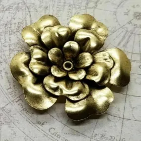 Large Brass Dimensional Flower x 1 - 1038RAT.