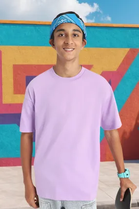 Lilac Oversized Solid Boys Tshirt