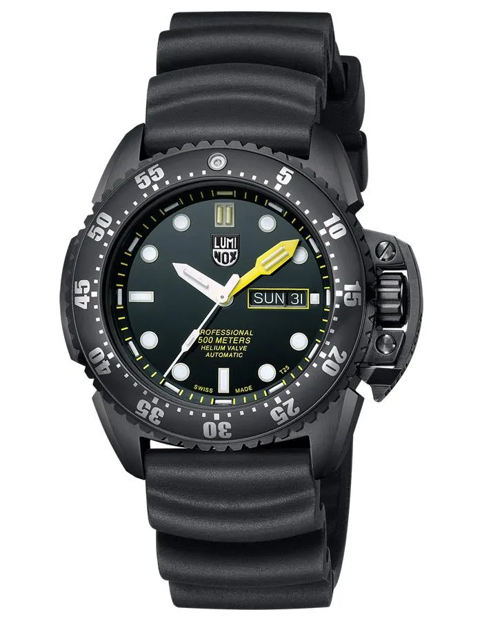 Luminox Scott Cassell Deep Dive Watch - Automatic - Black Metal - Rubber - 500M