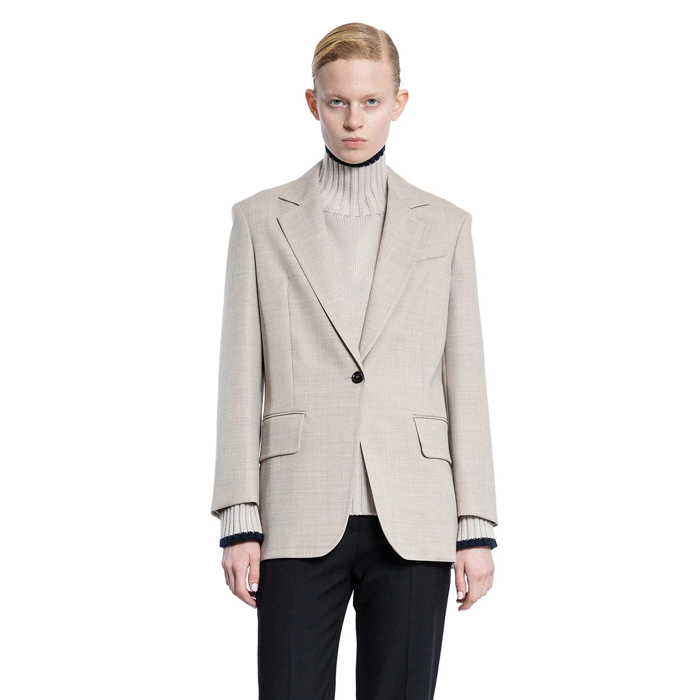 MAX MARA WOMAN BEIGE BLAZERS