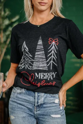 Merry Christmas Trees Graphic Tee