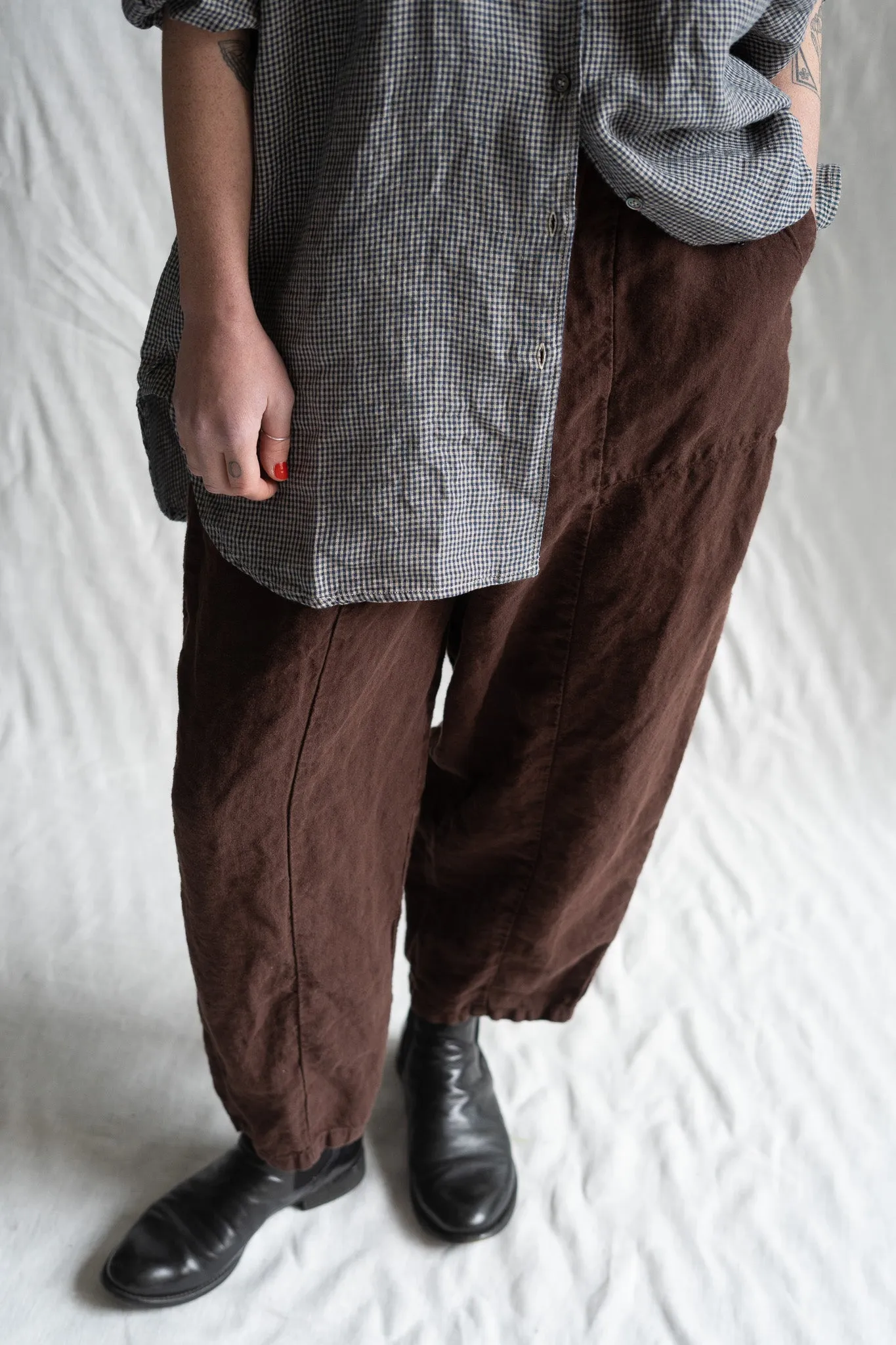 Metta - Frankie Peg Pant with Zipper - Mid Weight Linen