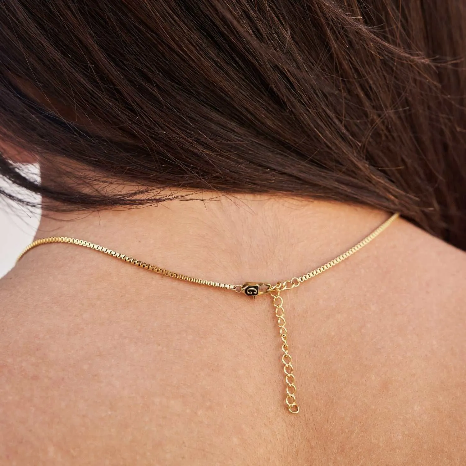 Micro Box Chain Necklace in Yellow Gold