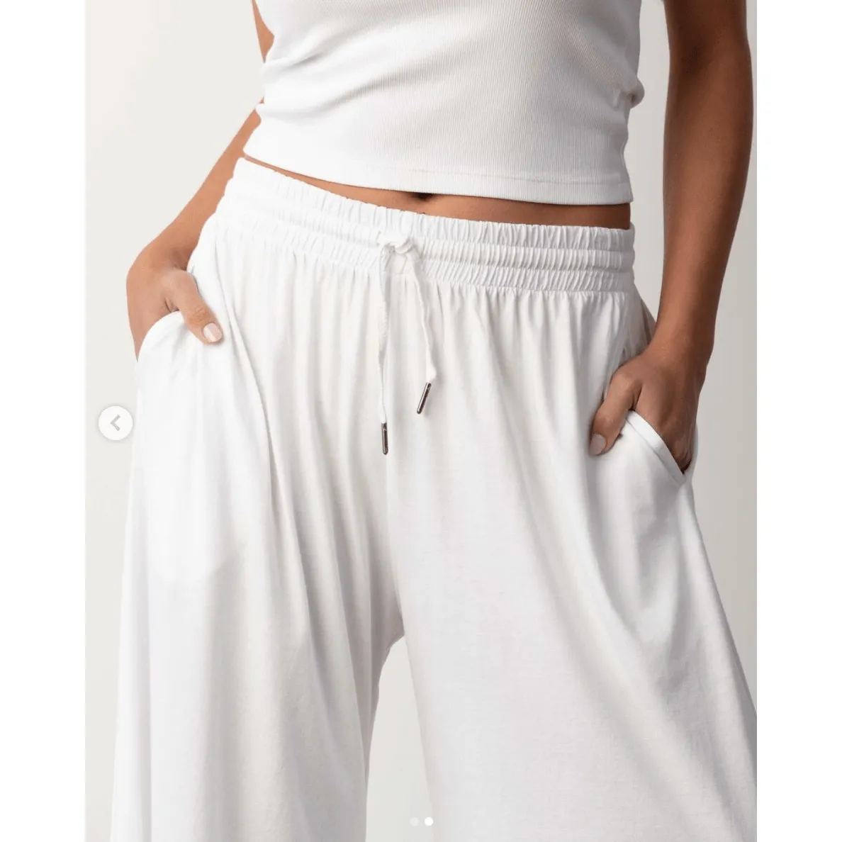 Mila Los Angeles Keaton Palazzo Pants in White