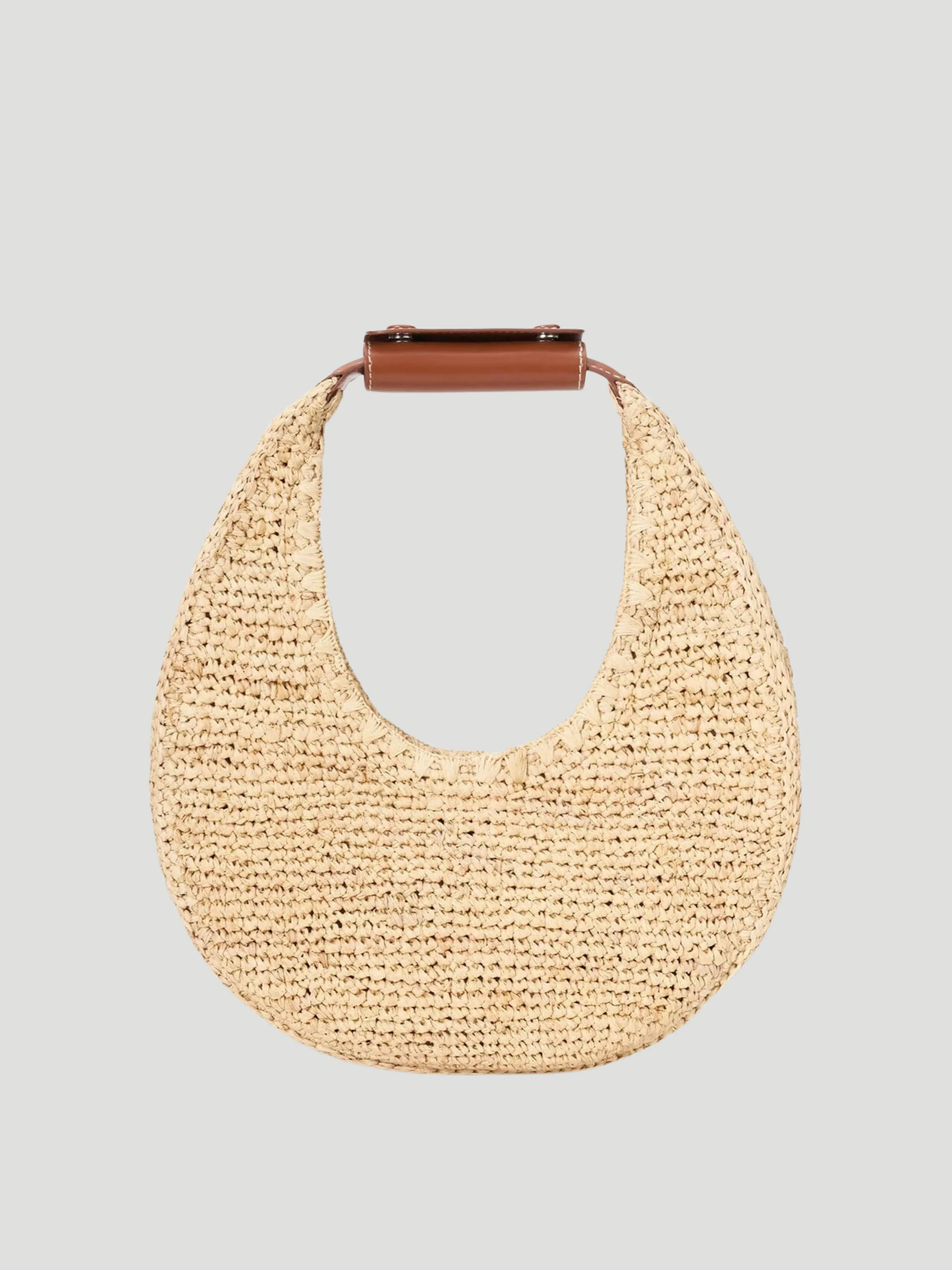 Moon Raffia Tote Bag