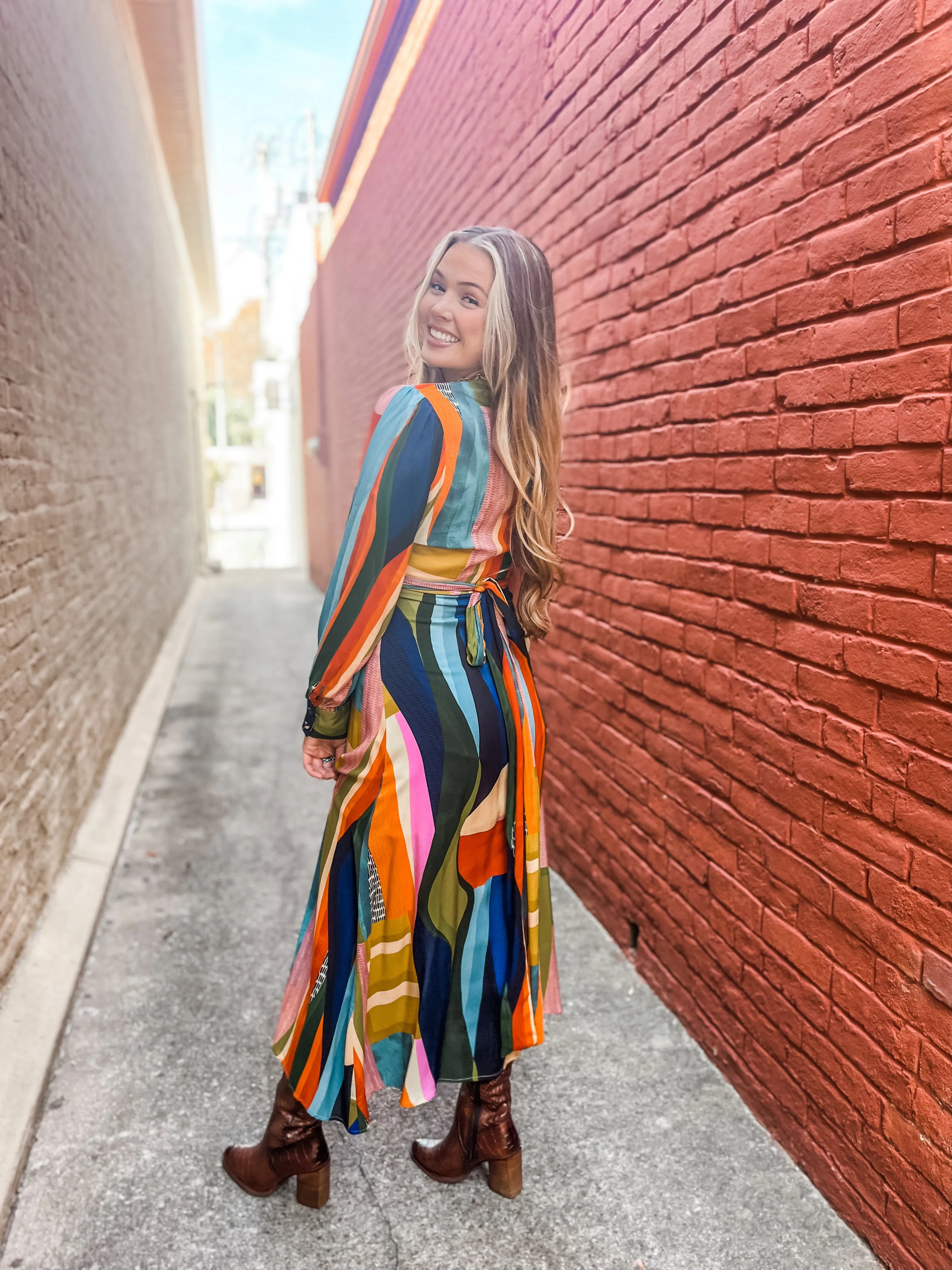 Mosaic Masterpiece Midi/Maxi Wrap Dress