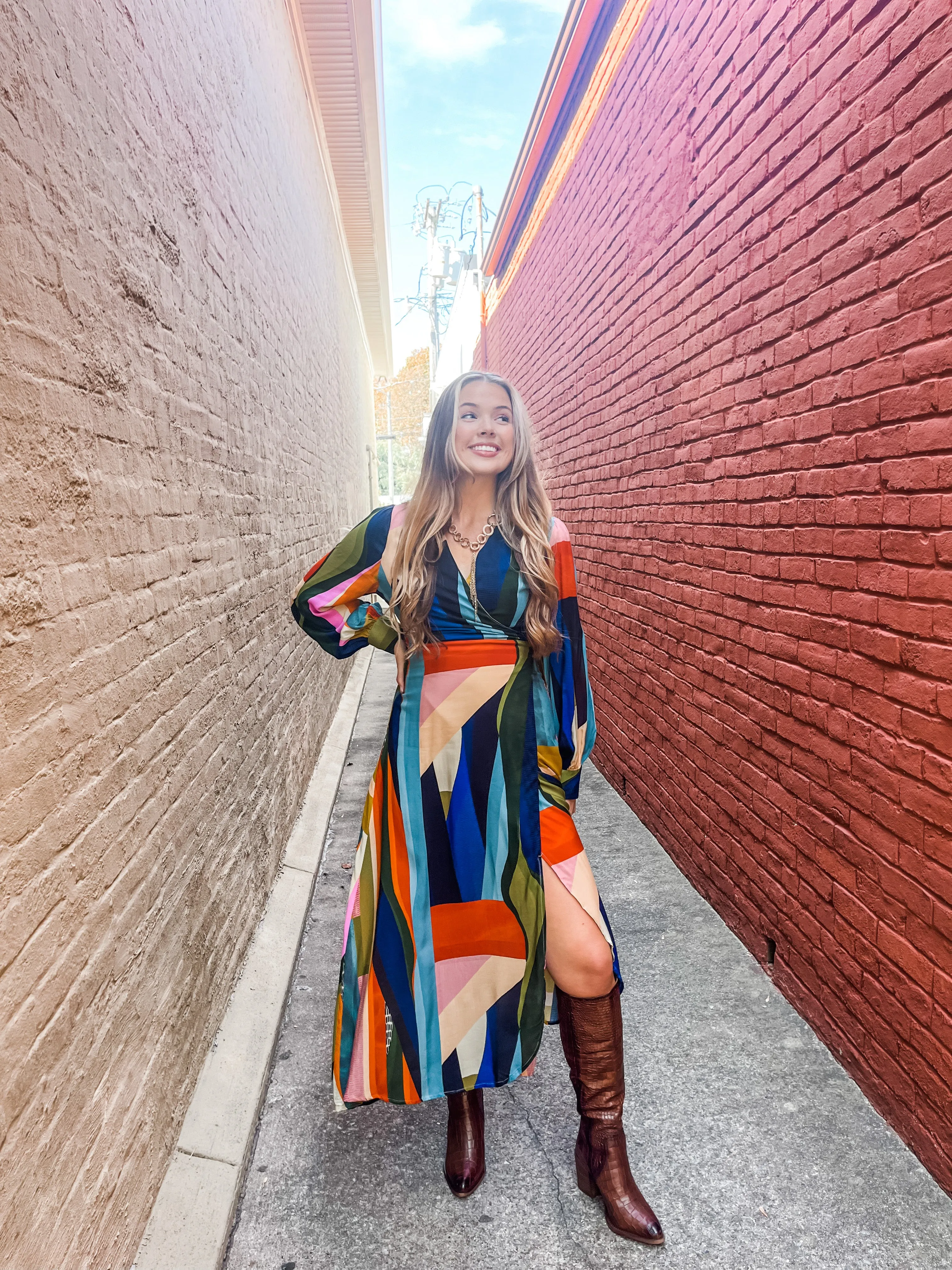 Mosaic Masterpiece Midi/Maxi Wrap Dress