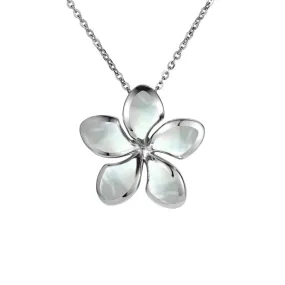 Mother of Pearl Sunrise Plumeria Pendant