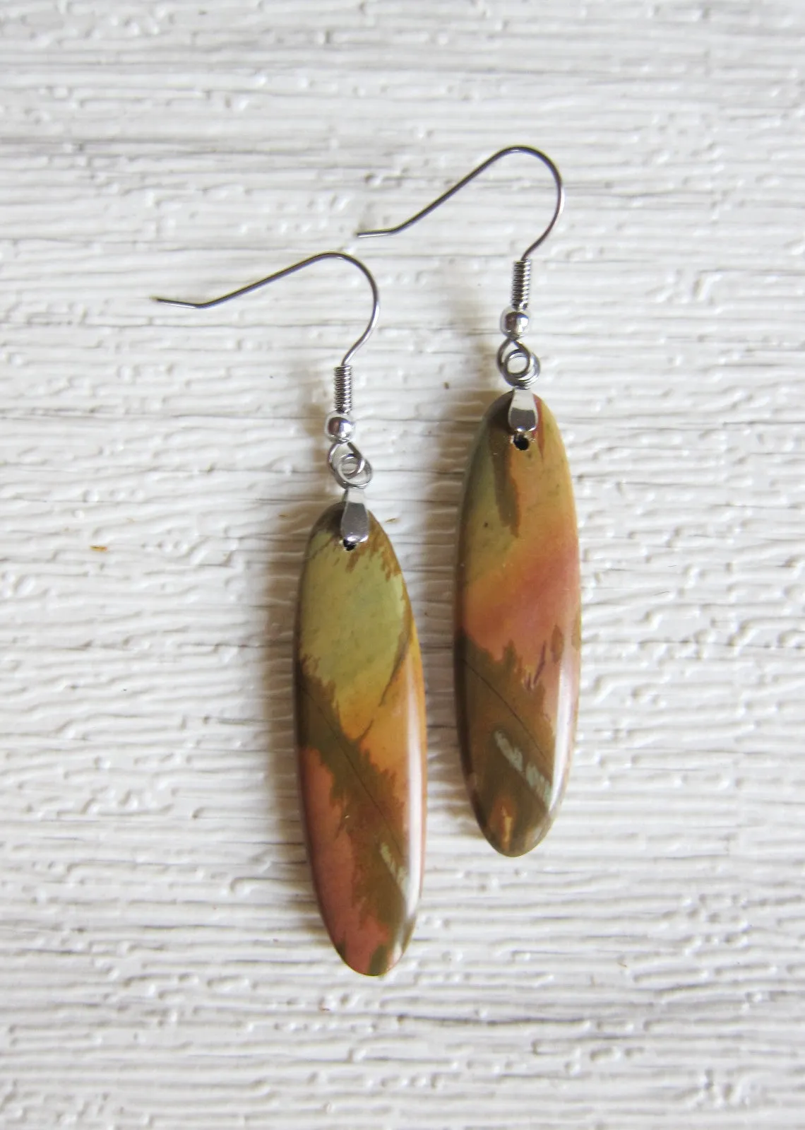 Natural Jasper Stone Earrings (1 pair) - Limited Edition