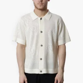 OBEY Tear Drop Open Knit Shirt