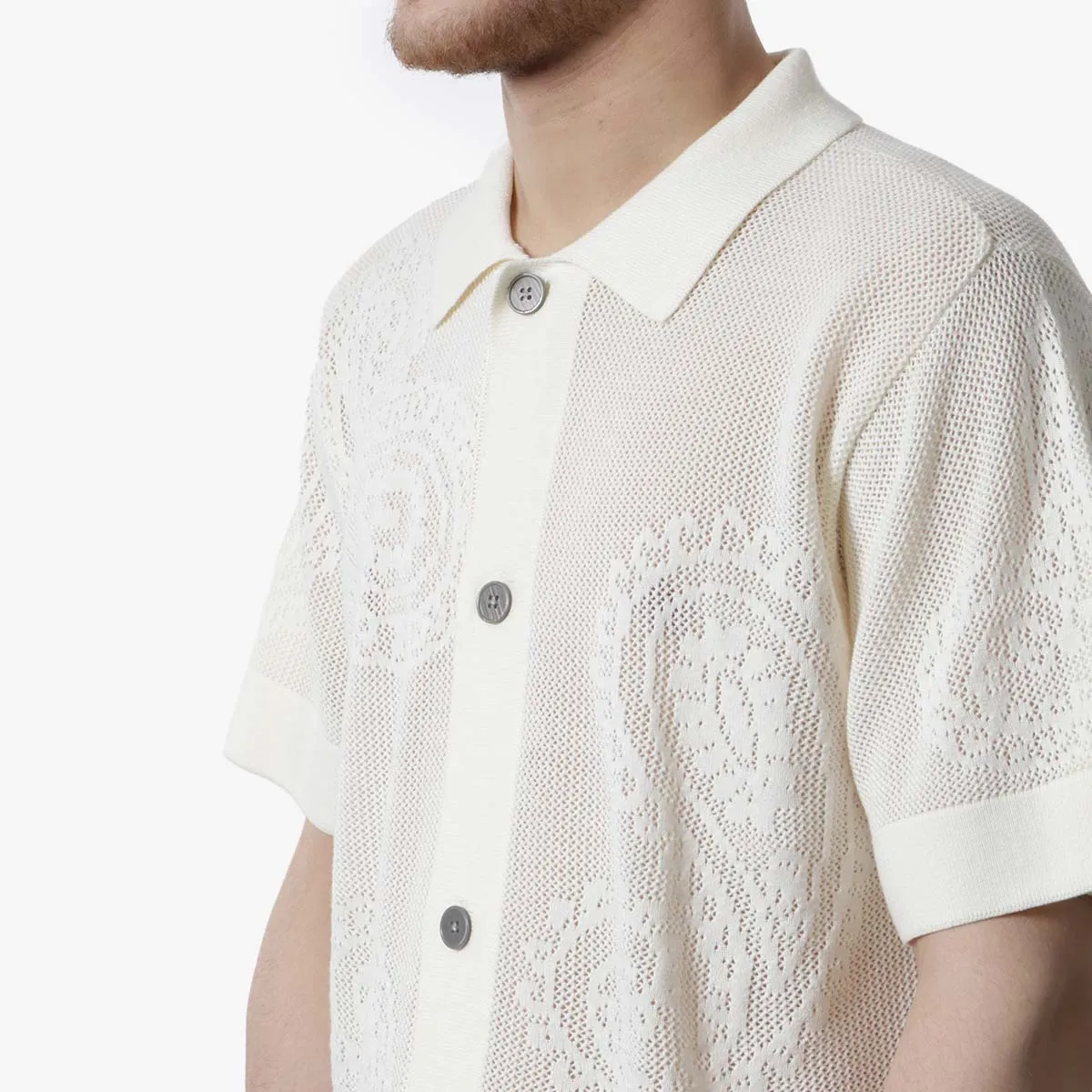 OBEY Tear Drop Open Knit Shirt