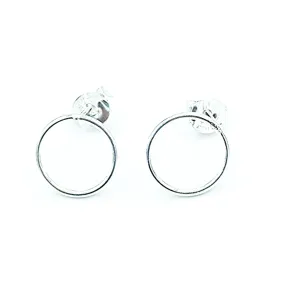 Open Circle Stud Earrings