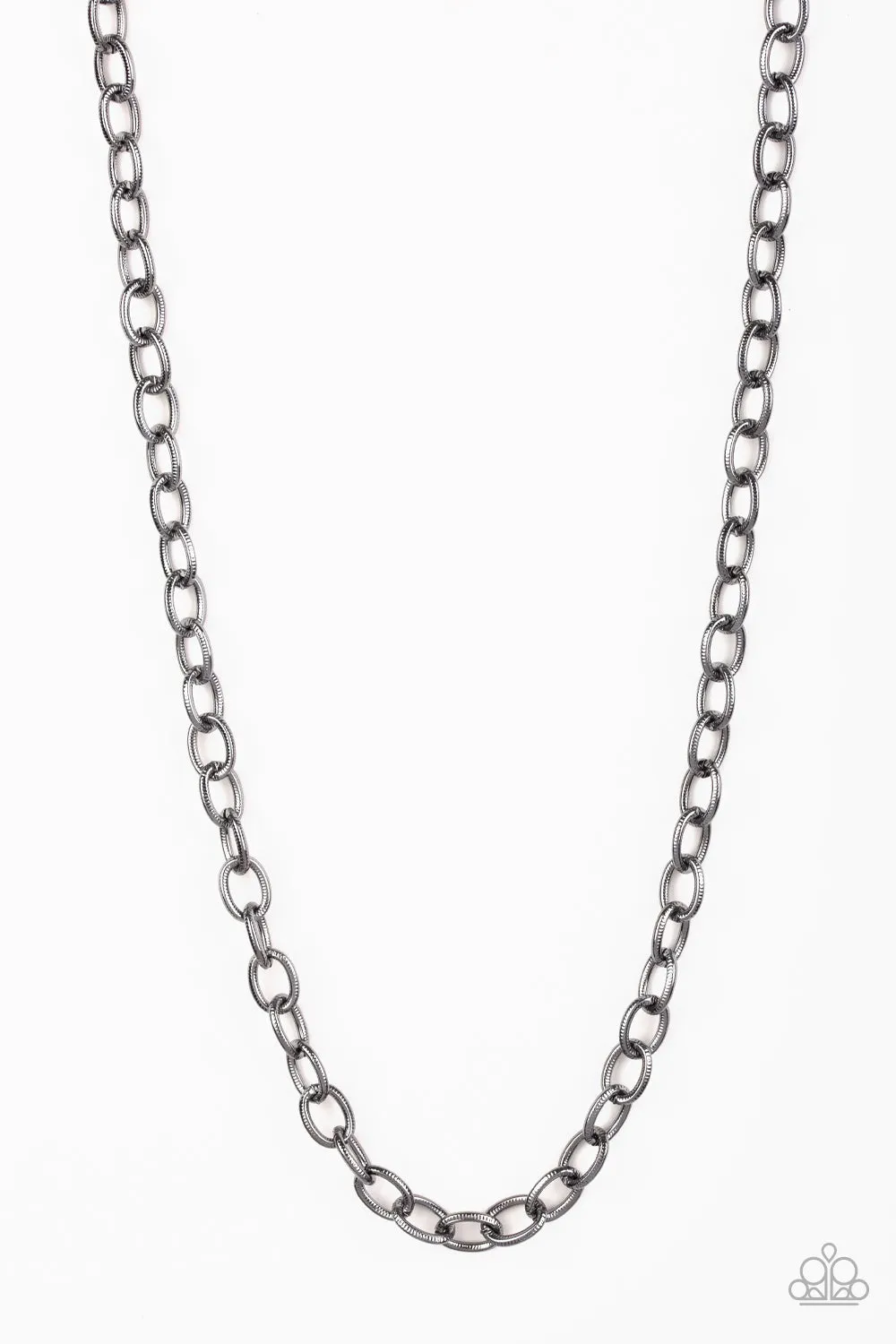 Paparazzi Courtside Seats Black Men's Necklace