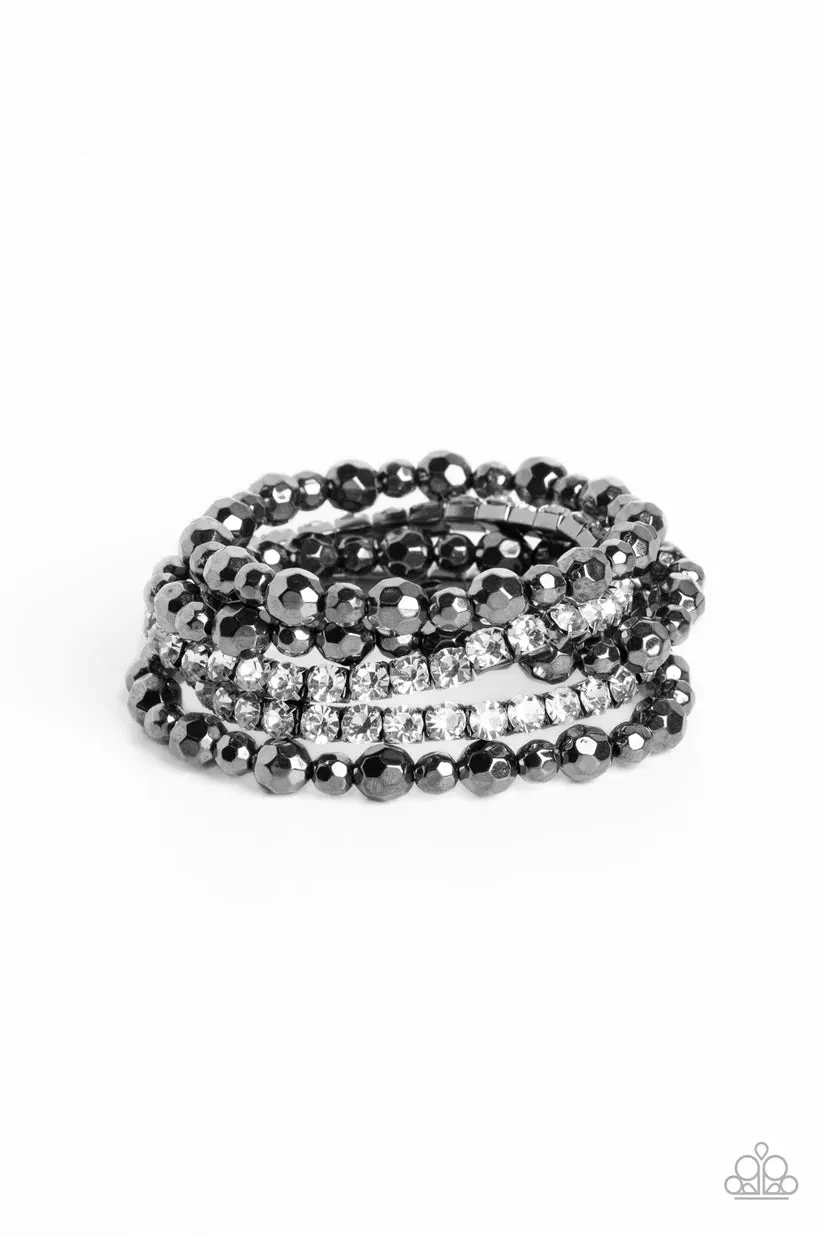 Paparazzi Top Notch Twinkle Black Bracelet