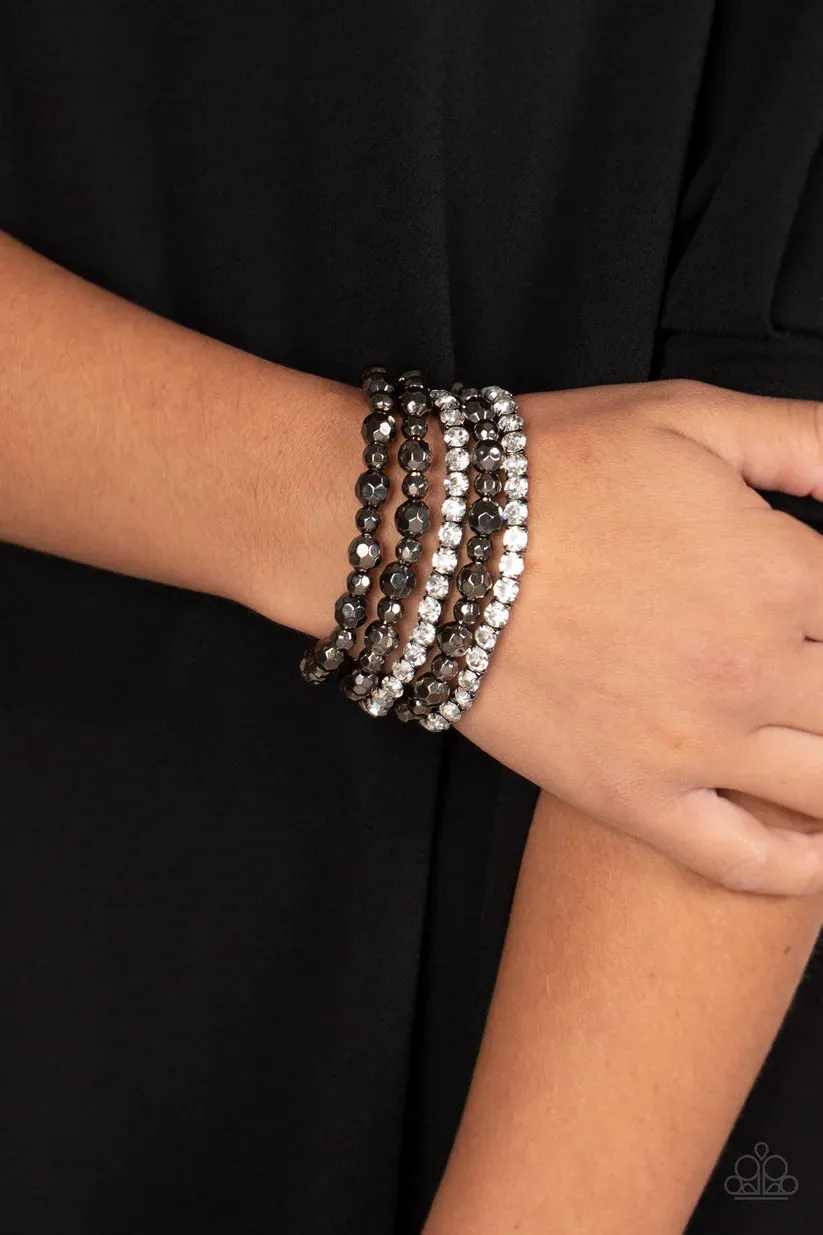 Paparazzi Top Notch Twinkle Black Bracelet