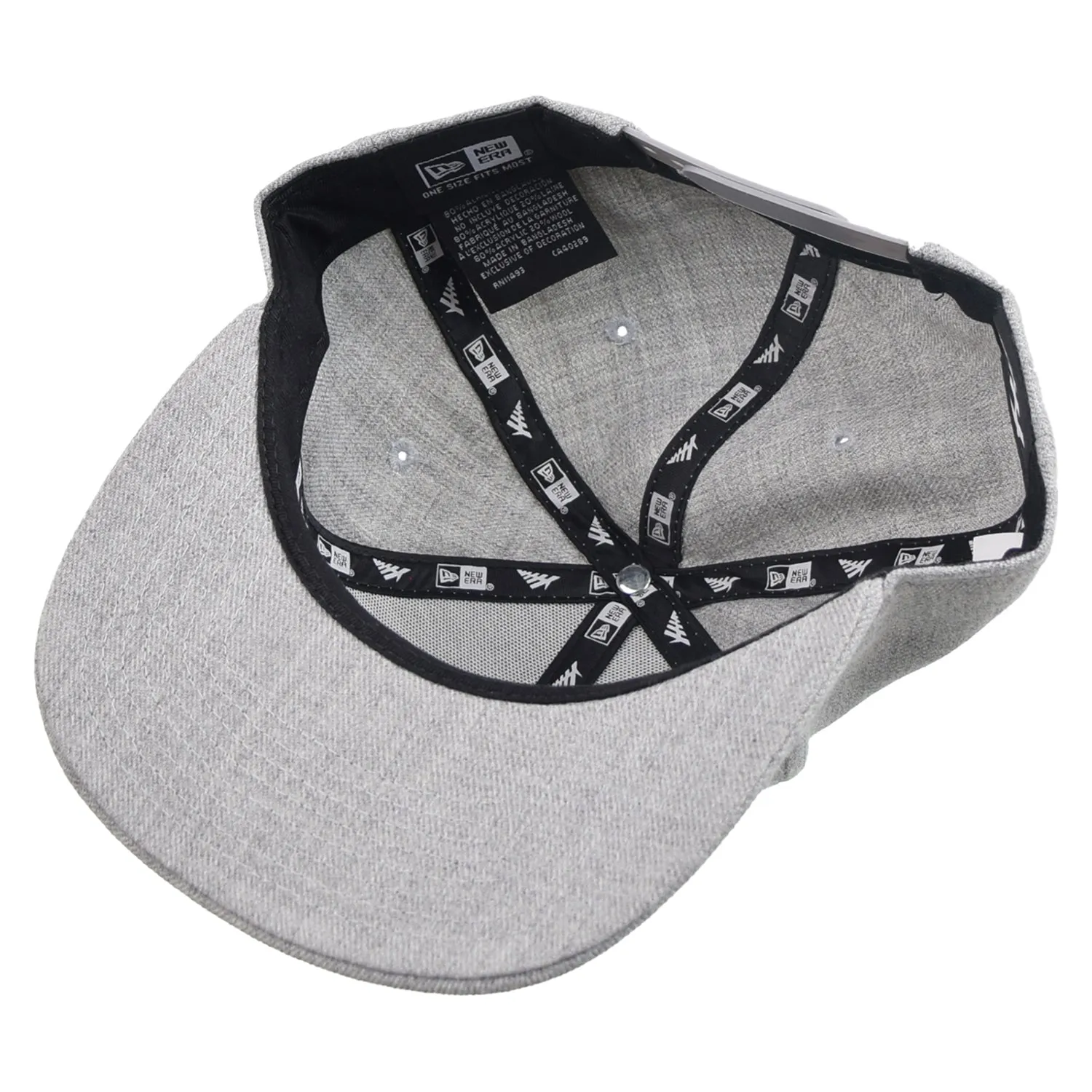 Paper Plane New Era Crown Old School Men's Snapback Heather Grey