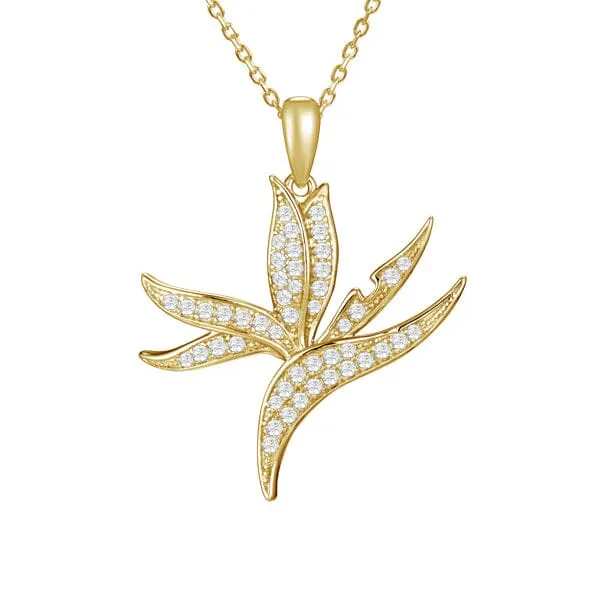 Pavé Hawaii Bird of Paradise Pendant