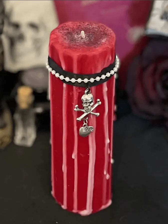 Poison Apple Gothic Pillar Candle