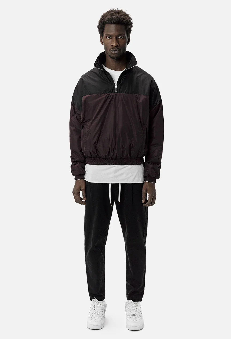 Polartec Reversible Halfzip / Cream x Black x Maroon