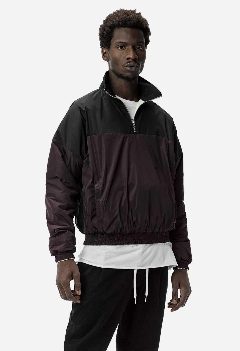 Polartec Reversible Halfzip / Cream x Black x Maroon