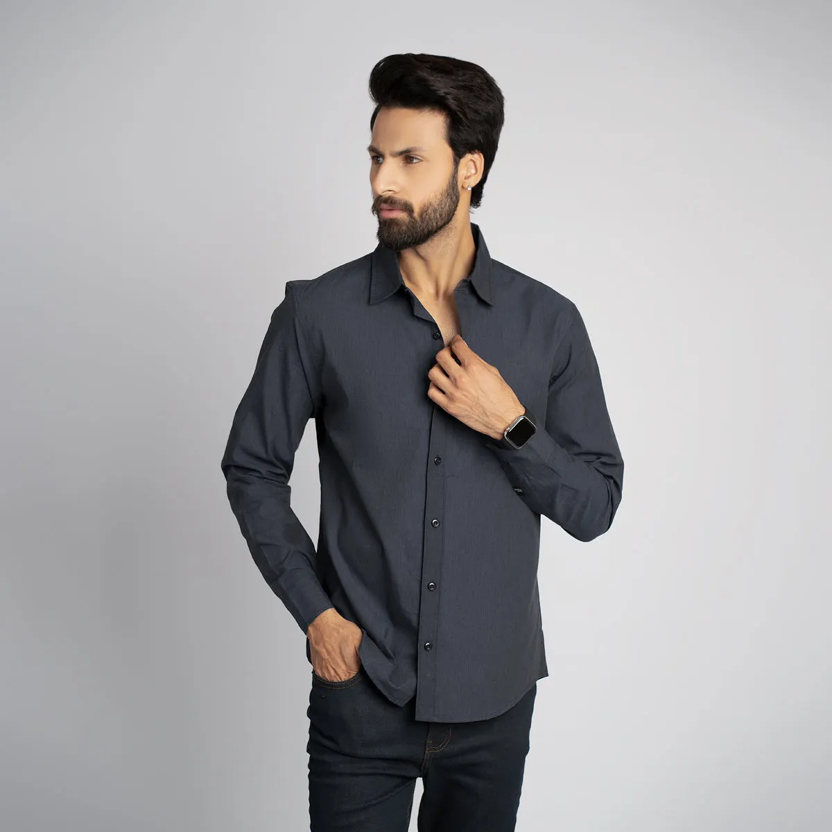 Poplin Plain Regular Shirt - HSSM3230001